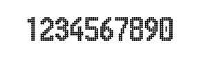 7×13数字点阵字体 ddN713BA0734