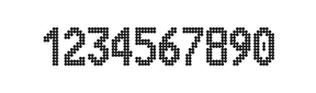 7×13数字点阵字体 ddN713BA0736