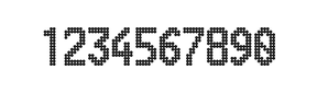 7×13数字点阵字体 ddN713BA0740