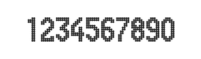 7×13数字点阵字体 ddN713BA0743