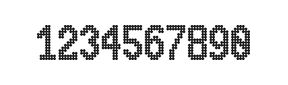 7×13数字点阵字体 ddN713BA0749