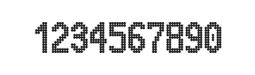 7×13数字点阵字体 ddN713BA0750