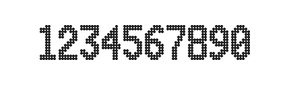 7×13数字点阵字体 ddN713BA0752
