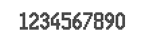 7×13数字点阵字体 ddN713BA0756