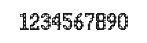 7×13数字点阵字体 ddN713BA0761