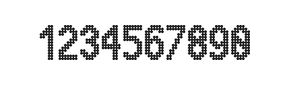 7×13数字点阵字体 ddN713BA0762