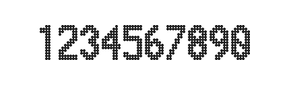 7×13数字点阵字体 ddN713BA0768