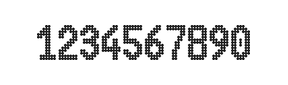 7×13数字点阵字体 ddN713BA0769