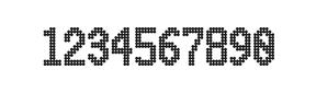 7×13数字点阵字体 ddN713BA0773