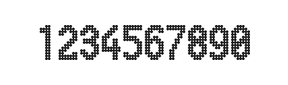7×13数字点阵字体 ddN713BA0777