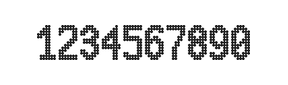 7×13数字点阵字体 ddN713BA0779