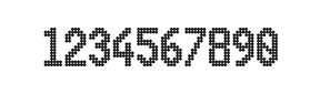 7×13数字点阵字体 ddN713BA0784