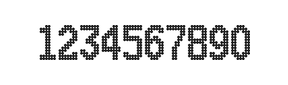 7×13数字点阵字体 ddN713BA0790