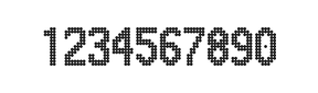 7×13数字点阵字体 ddN713BA0793
