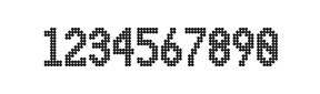 7×13数字点阵字体 ddN713BA0796