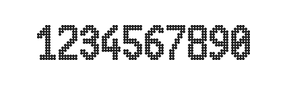 7×13数字点阵字体 ddN713BA0798