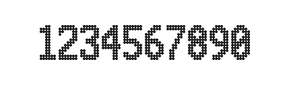7×13数字点阵字体 ddN713BA0804