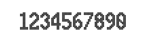 7×13数字点阵字体 ddN713BA0806