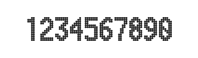 7×13数字点阵字体 ddN713BA0809