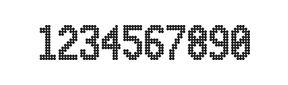 7×13数字点阵字体 ddN713BA0811