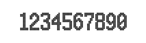 7×13数字点阵字体 ddN713BA0812