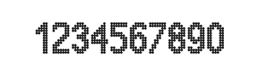 7×13数字点阵字体 ddN713BA0814