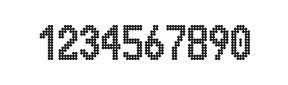 7×13数字点阵字体 ddN713BA0818