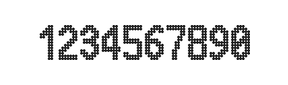 7×13数字点阵字体 ddN713BA0819