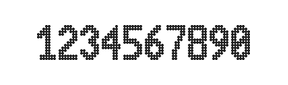 7×13数字点阵字体 ddN713BA0820