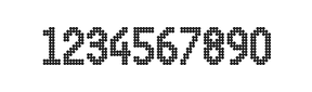 7×13数字点阵字体 ddN713BA0821