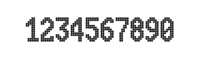 7×13数字点阵字体 ddN713BA0826