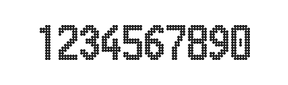 7×13数字点阵字体 ddN713BA0834