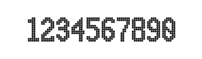 7×13数字点阵字体 ddN713BA0835