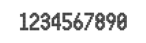 7×13数字点阵字体 ddN713BA0836