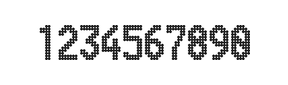 7×13数字点阵字体 ddN713BA0837