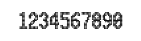 7×13数字点阵字体 ddN713BA0839