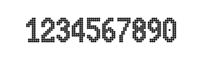 7×13数字点阵字体 ddN713BA0847
