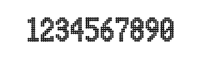 7×13数字点阵字体 ddN713BA0848