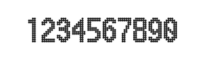 7×13数字点阵字体 ddN713BA0849