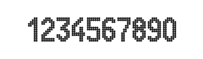 7×13数字点阵字体 ddN713BA0852