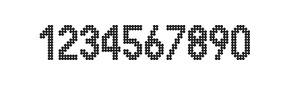 7×13数字点阵字体 ddN713BA0853