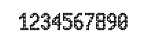 7×13数字点阵字体 ddN713BA0855