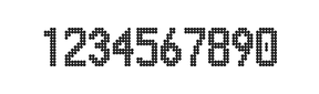 7×13数字点阵字体 ddN713BA0856