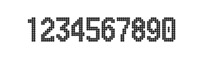 7×13数字点阵字体 ddN713BA0857