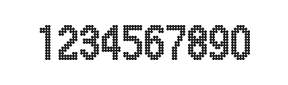7×13数字点阵字体 ddN713BA0860