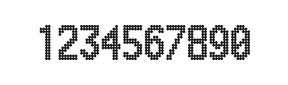 7×13数字点阵字体 ddN713BA0861