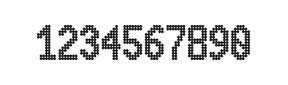 7×13数字点阵字体 ddN713BA0863