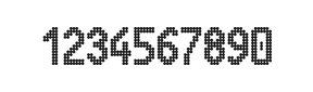 7×13数字点阵字体 ddN713BA0865