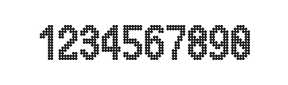 7×13数字点阵字体 ddN713BA0866