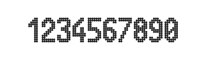 7×13数字点阵字体 ddN713BA0871